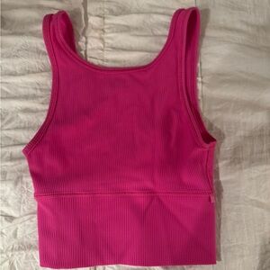 Lululemon Athletica Fuchsia Ribbed Tank Top
